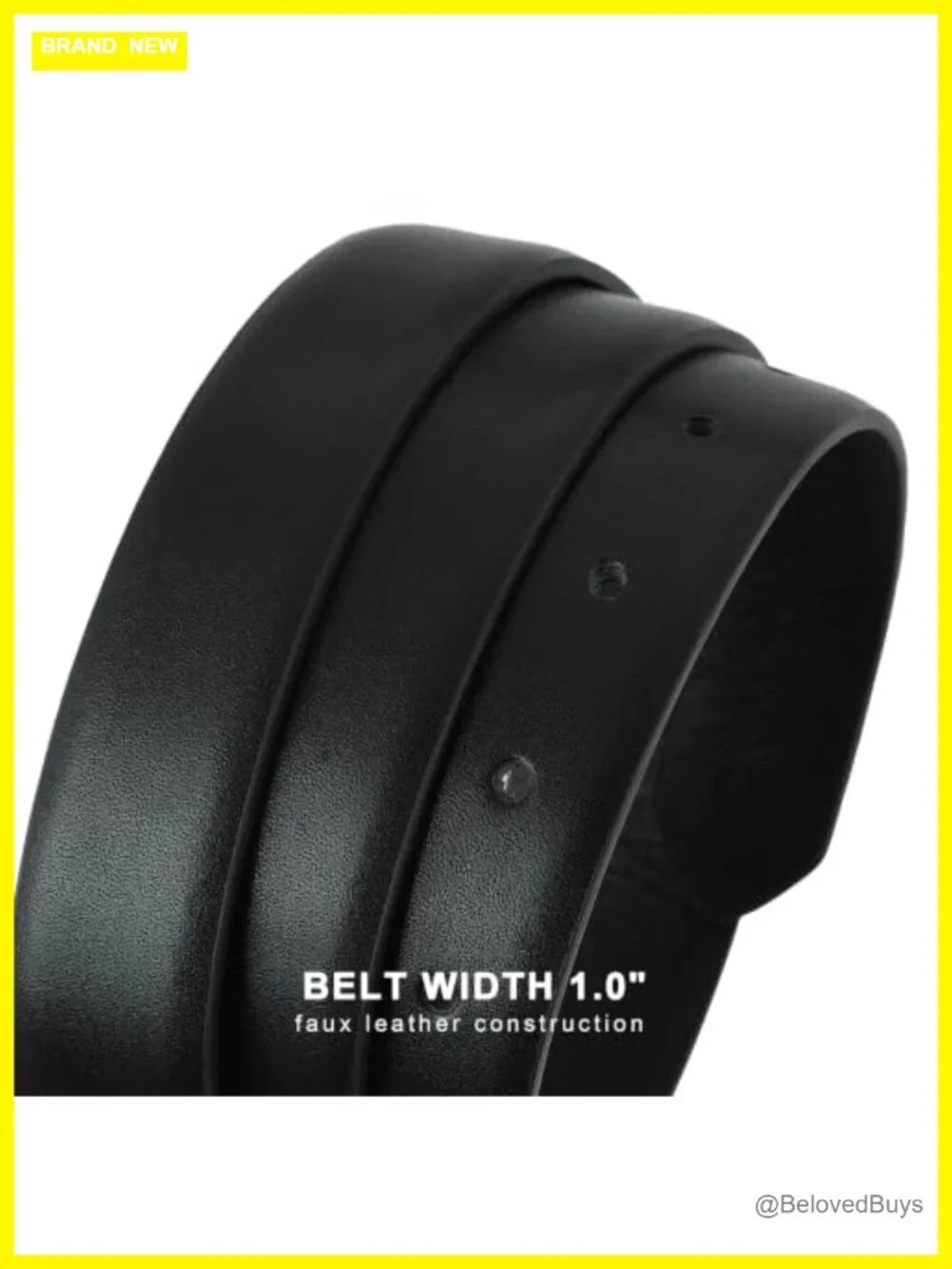 Faux Leather Waist Belt with Gold/Silver Buckle